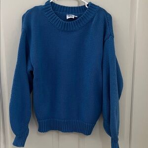 Vibrant Blue Crew Neck Sweater